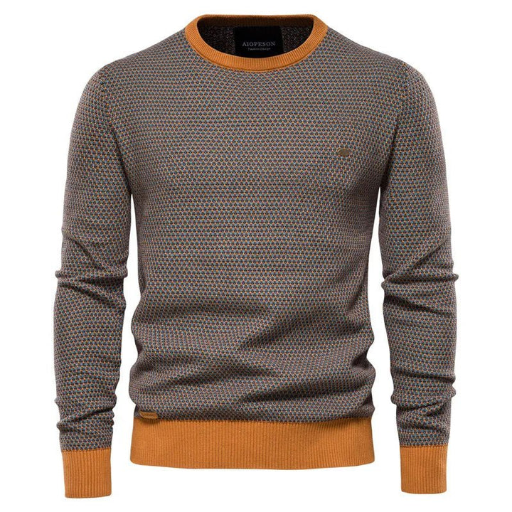 Julius | Men's Sweater with Diamond Pattern