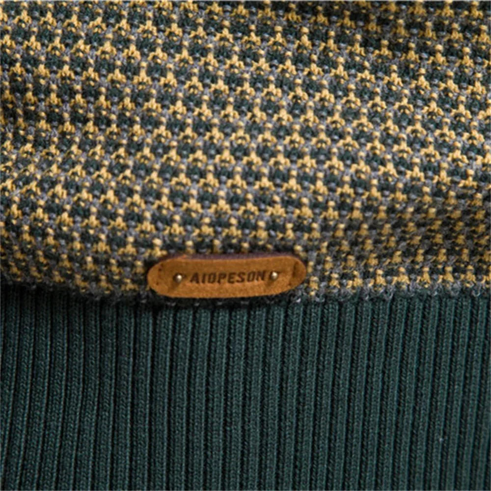 Julius | Men's Sweater with Diamond Pattern