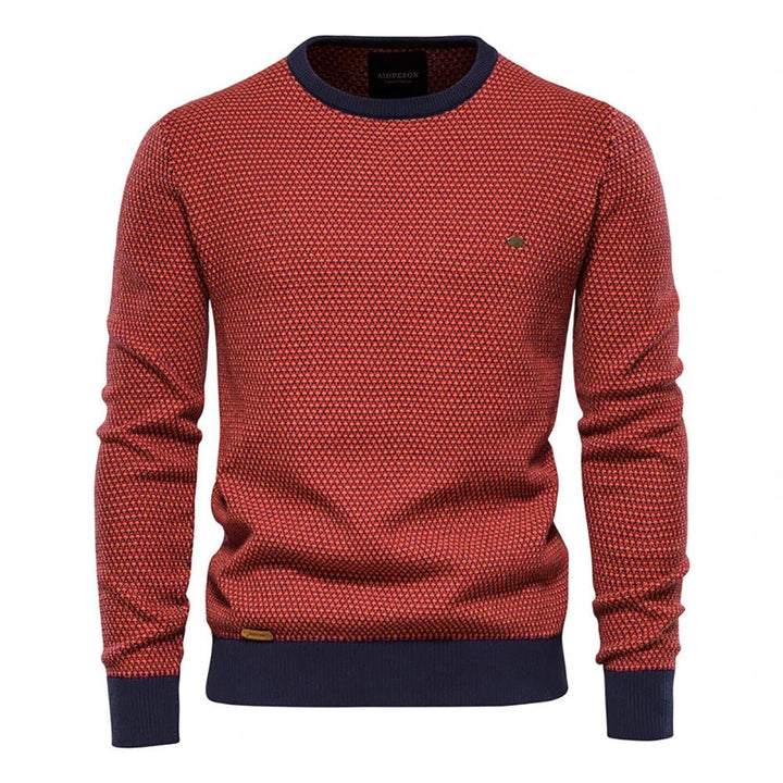 Julius | Men's Sweater with Diamond Pattern