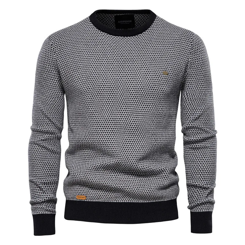 Julius | Men's Sweater with Diamond Pattern