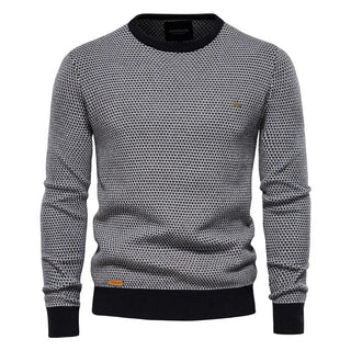 Julius | Men's Sweater with Diamond Pattern