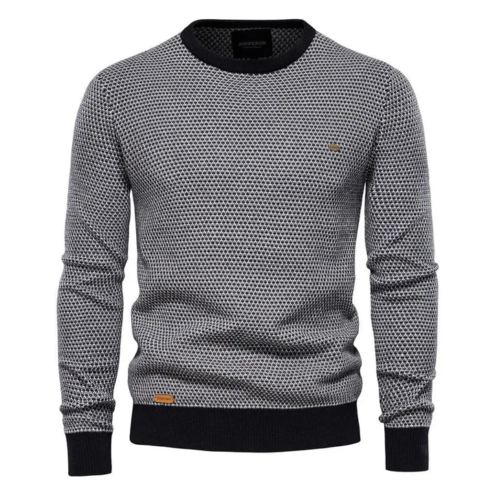 Julius | Men's Sweater with Diamond Pattern