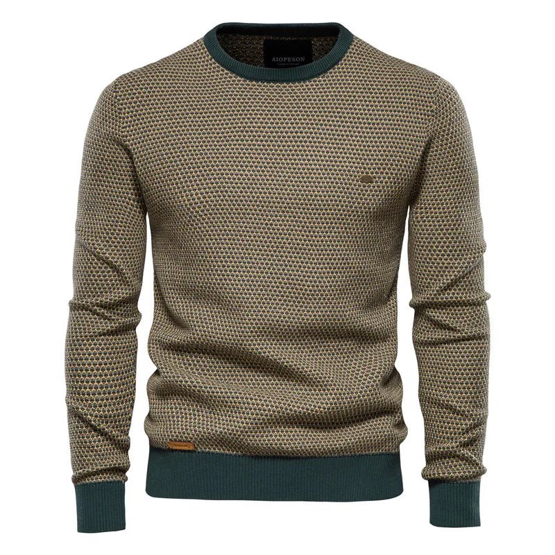 Julius | Men's Sweater with Diamond Pattern