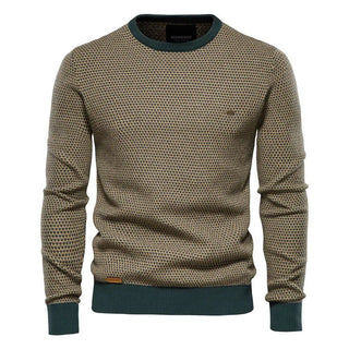 Julius | Men's Sweater with Diamond Pattern