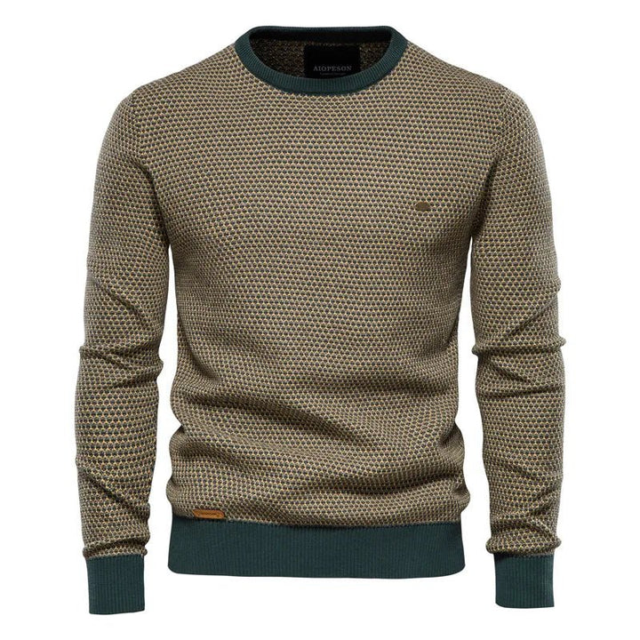 Julius | Men's Sweater with Diamond Pattern