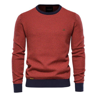 Julius | Men's Sweater with Diamond Pattern