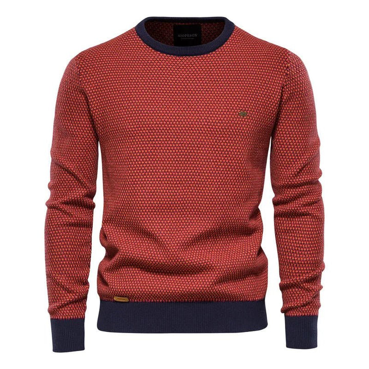 Julius | Men's Sweater with Diamond Pattern
